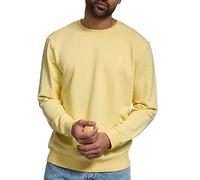 Indicode Herren Holt Sweatshirt aus Baumwollmischung | Sweater mit RIPP-Bündchen Pullover für Männer Pale Banana, M