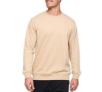 Indicode Herren Holt Sweatshirt aus Baumwollmischung | Sweater mit RIPP-Bündchen Pullover für Männer Irish Cream, S