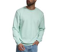 Indicode Herren Holt Sweatshirt aus Baumwollmischung | Sweater mit RIPP-Bündchen Pullover für Männer Quiet Wave, S
