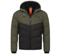 Indicode Herren INAgiotis Winterjacke mit Kapuze | Herrenjacke Jacke Steppjacke Männer Army, XXL