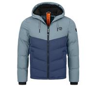 Indicode Herren INAgiotis Winterjacke mit Kapuze | Herrenjacke Jacke Steppjacke Männer Blue grey, XXL