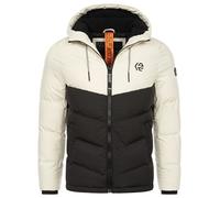 Indicode Herren INAgiotis Winterjacke mit Kapuze | Herrenjacke Jacke Steppjacke Männer White Asparagus, L