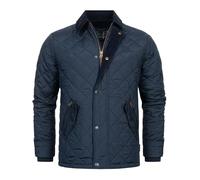 Indicode Herren INAldos Steppjacke mit Cordkragen und Rautensteppung | Daunenjacke für Männer Navy M