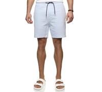Indicode Herren INAlizzo Shorts Sommershorts aus Seersucker mit Kordelzug | Leichte Seersucker Shorts mit gestreifter Optik, kurze Hose, Herrenshorts, Strandshorts, Freizeithose, Sommerhose für Männer