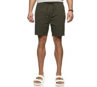 Indicode Herren INAlizzo Shorts Sommershorts aus Seersucker mit Kordelzug | Leichte Seersucker Shorts mit gestreifter Optik, kurze Hose, Herrenshorts, Strandshorts, Freizeithose, Sommerhose für Männer