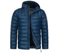 Indicode Herren INAmiso Winterjacke mit Kapuze und Fleece-Innenfutter | Herrenjacke Steppjacke für Männer Midnight, M