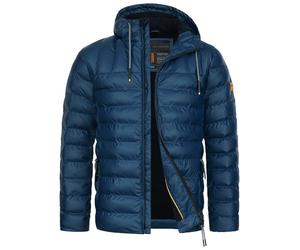 Indicode Herren INAmiso Winterjacke mit Kapuze und Fleece-Innenfutter | Herrenjacke Steppjacke für Männer Midnight, L