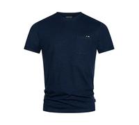 Indicode Herren INAndorra T-Shirt mit Rundhals-Ausschnitt | Herrenshirt Sommershirt für Männer Navy, L