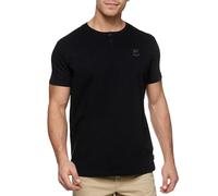 Indicode Herren INAnsel T-Shirt aus 100% Baumwolle | Herrenshirt Sommershirt Männer Black L