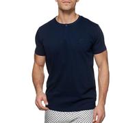 Indicode Herren INAnsel T-Shirt aus 100% Baumwolle | Herrenshirt Sommershirt Männer Navy L
