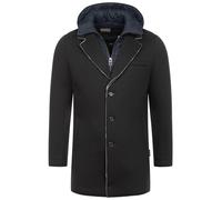 Indicode Herren INApostolos Softshell-Mantel mit Kapuze | Herrenmantel Winter Mantel Jacke Männer Dark Navy, S