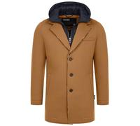 Indicode Herren INApostolos Softshell-Mantel mit Kapuze | Herrenmantel Winter Mantel Jacke Männer Rubber, M