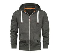 Indicode Herren INBaustian Sweatjacke mit RIPP-Bündchen und Kapuze | Kapuzensweater Hoodie für Männer Climb Ivy, XL