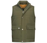 Indicode Herren INBellmil gefütterte Steppweste mit Reißverschluss und Stehkragen | Markenweste für Männer Army XL