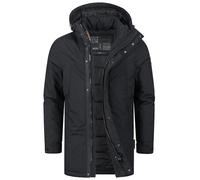 Indicode Herren INBenyot Parka mit Kapuze | Übergangsjacke für Männer Black, M