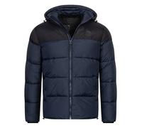 Indicode Herren INBiviano Winterjacke mit Kapuze | Steppjacke Herrenjacke Männer Navy, S