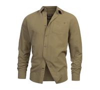 Indicode Hemd Langarm Herren Regular Fit Baumwolle beige, L