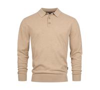 Indicode Herren INChips Pullover aus 80% Baumwolle mit Polokragen | Herren-Pullover für Männer Fog, XXL