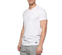 Indicode Herren INClever T-Shirt mit V-Ausschnitt aus 100% Baumwolle | Herrenshirt Sommershirt Männer Offwhite, S