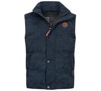 Indicode Herren INCobbyn Steppweste mit Reißverschluss und Knopfleiste | Herrenweste Markenweste Männer Navy, XL