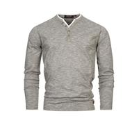 Indicode Herren INColeson Langarmshirt aus 100% Baumwolle | Langarm Longsleeve Shirt Männer Army, XL