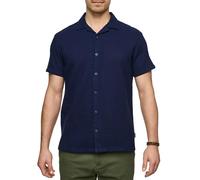 Indicode Herren INCosby Kurzarmhemd mit Button-Down-Kragen | Herrenhemd gestreift Kurzarm Hemd Sky Captain, L