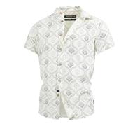 Indicode Herren INCotta Kurzarmhemd mit Musterung | Herrenhemd mit Print Kurzarm Hemd Navy, XXL