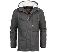 Indicode Herren INCrossing Winterjacke mit Kapuze gefüttert | Herrenjacke Wintermantel Parka Männer Dk Grey, L