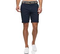 Indicode Herren INCunning Chino Shorts mit 4 Taschen aus 98% Baumwolle | Bermuda Sommershorts für Männer Navy, S