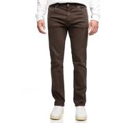 Indicode Herren INDankos Jeanshose aus Baumwollmix mit Stretch | Denim-Jeans mit 5 Taschen für Männer Dk Brown, 38/32