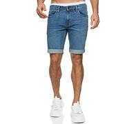 Indicode Herren INDanny Jeans Shorts mit 4 Taschen | Herrenshorts Used Look für Männer Rain Grey L