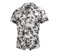 Indicode Herren INDarcy Kurzarmhemd aus 98% Baumwolle mit Kent-Kragen | Klassisches Freizeithemd für Sommer und warme Tage, Herrenhemd, Sommerhemd, Alltagshemd, Baumwollhemd für Männer
