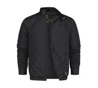 Indicode Herren INDoro Steppjacke mit Stehkragen und Rautensteppung | Daunenjacke für Männer Black, XXL