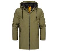 Indicode Herren INEmilio Parka mit Reißverschluss und Kapuze | Herrenparka Männer-Parka Army L