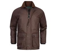 Indicode Herren INFilmen Übergangsjacke mit 5 Taschen und Umschlagkragen | Winterjacke Herrenjacke Männer Coffee Bean, M