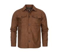 Indicode Herren INFinny Langarmhemd Übergangsjacke gefüttert | Herrenhemd Freizeithemd Brown Sugar, L