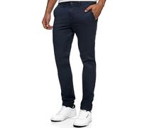 Indicode Herren INGeoport Chinohose aus 98% Baumwolle | Herrenhose Chino für Männer Navy, 33/32