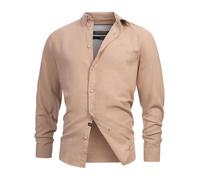 Indicode Herren INGilman Hemd kariert mit Kent-Kragen aus Baumwollmischung | Herrenhemd Männerhemd Simply Taupe, L