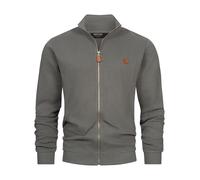 Indicode Herren INGuadalupe Cardigan Strickjacke aus Baumwolle | Sweater mit RIPP-Bündchen Pullover für Männer Castor Gray, XXL