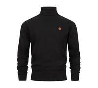 Indicode Herren INGuadalupe Langarmshirt mit Rollkragen | Langarm Shirt Longsleeve für Männer Black, XXL