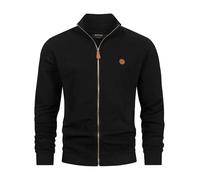 Indicode Herren INGuadalupe Strickjacke aus Baumwolle | Sweater mit RIPP-Bündchen Pullover für Männer Black, L