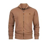 Indicode Herren INGuadalupe Strickjacke aus Baumwolle | Sweater mit RIPP-Bündchen Pullover für Männer Toasted Coconut, XL