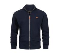 Indicode Herren INGuadalupe Strickjacke aus Baumwolle | Sweater mit RIPP-Bündchen Pullover für Männer Sky Captain, S