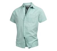Indicode Herren INGunther Kurzarm-Hemd mit Brusttasche | Herrenhemd Männerhemd Ether, L