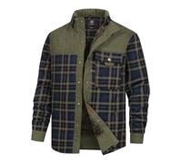 Indicode Herren INHolz Übergangsjacke aus 100% Baumwolle mit Teddyfutter | Warme Baumwolljacke mit Teddyfutter für Alltag und Outdoor, Freizeitjacke, Herrenjacke, gefütterte Jacke für Männer