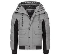 Indicode Herren INJakobe Winterjacke mit Kapuze | Herrenjacke warme Freizeitjacke Männer Pewter XXL