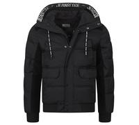 Indicode Herren INJakobe Winterjacke mit Kapuze | Herrenjacke warme Freizeitjacke Männer Black XL