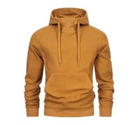 Indicode Herren INJody Sweatshirt mit Kapuze aus Baumwoll-Mix | Hoodie Kapuzenpullover Bistre XXL