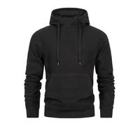 Indicode Herren INJody Sweatshirt mit Kapuze aus Baumwoll-Mix | Hoodie Kapuzenpullover Black, L