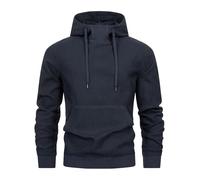 Indicode Herren INJody Sweatshirt mit Kapuze aus Baumwoll-Mix | Hoodie Kapuzenpullover Navy M